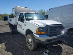 Salvage trucks for sale at Marlboro, NY auction: 2001 Ford F450 Super Duty Dump Truck