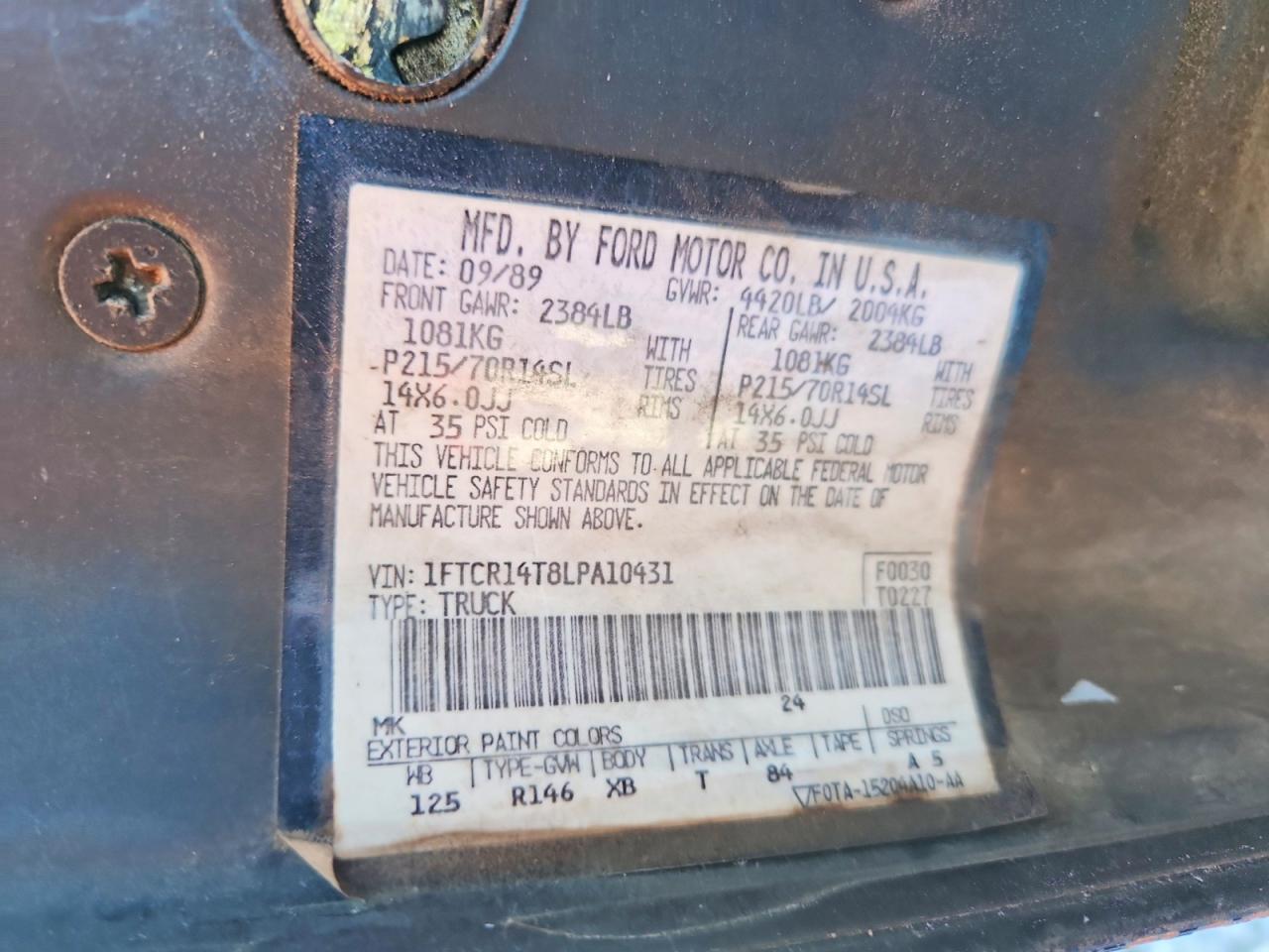 1990 Ford Ranger Super cab