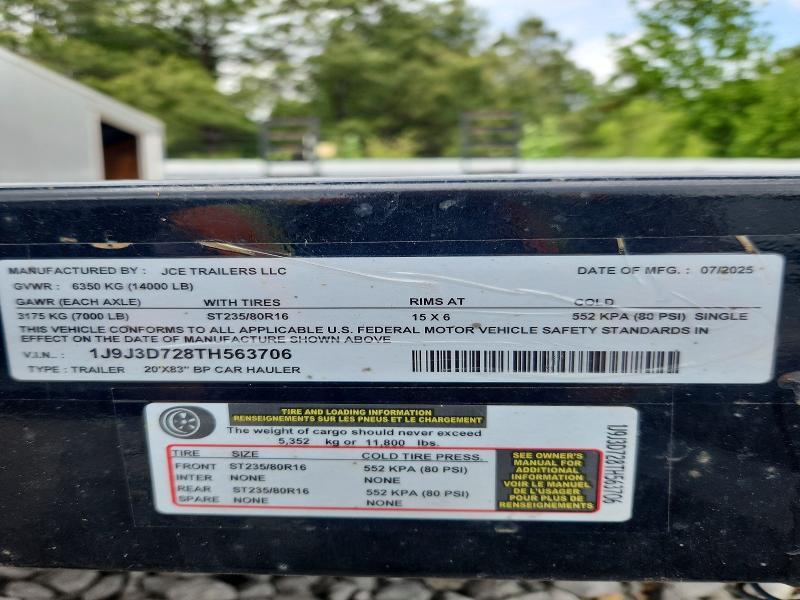 2026 Unknown 2026 JCE Equipment Trailer