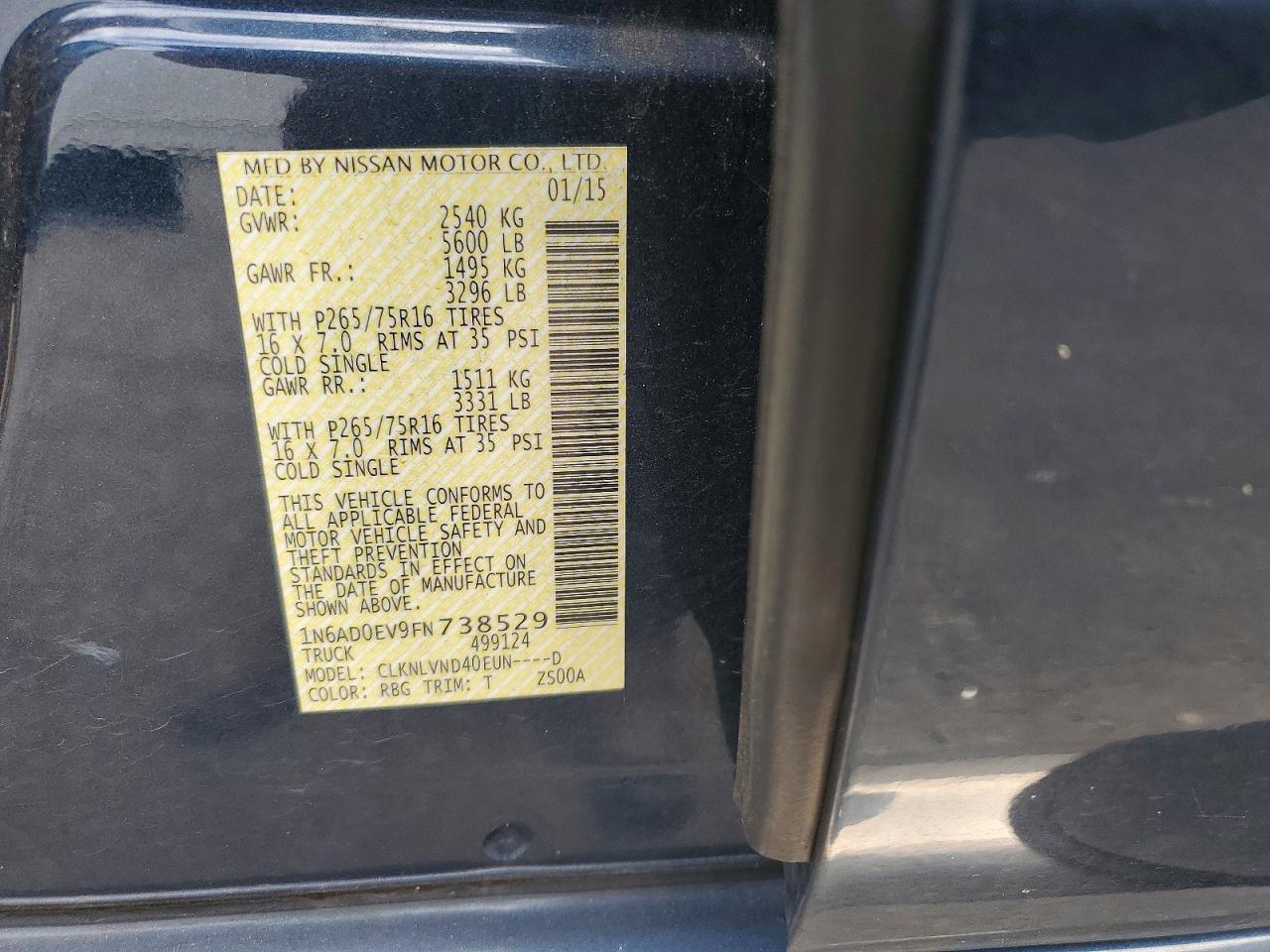 2015 Nissan Frontier PRO-4X