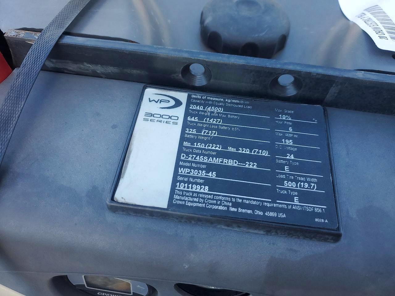 2020 Crown WP2335-45 Pallet Jack