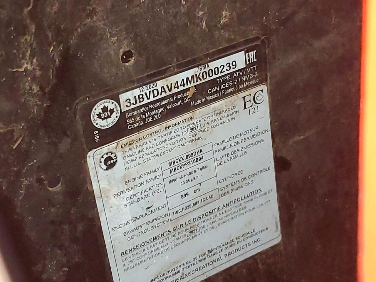 2021 Can-Am Maverick X3 Utility Vehicle