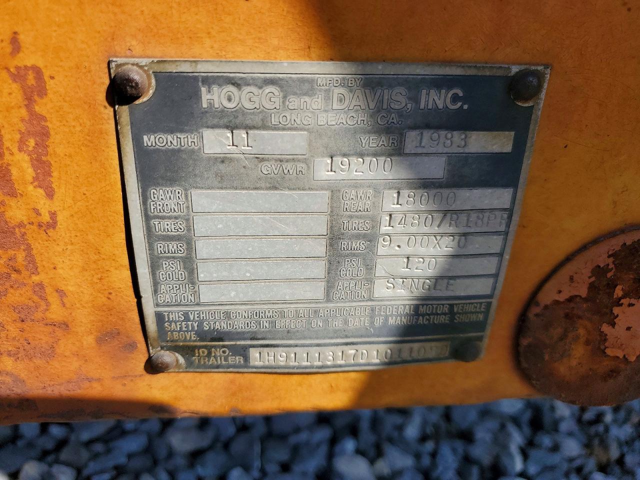 1983 Hogg&davis Reel Trailer