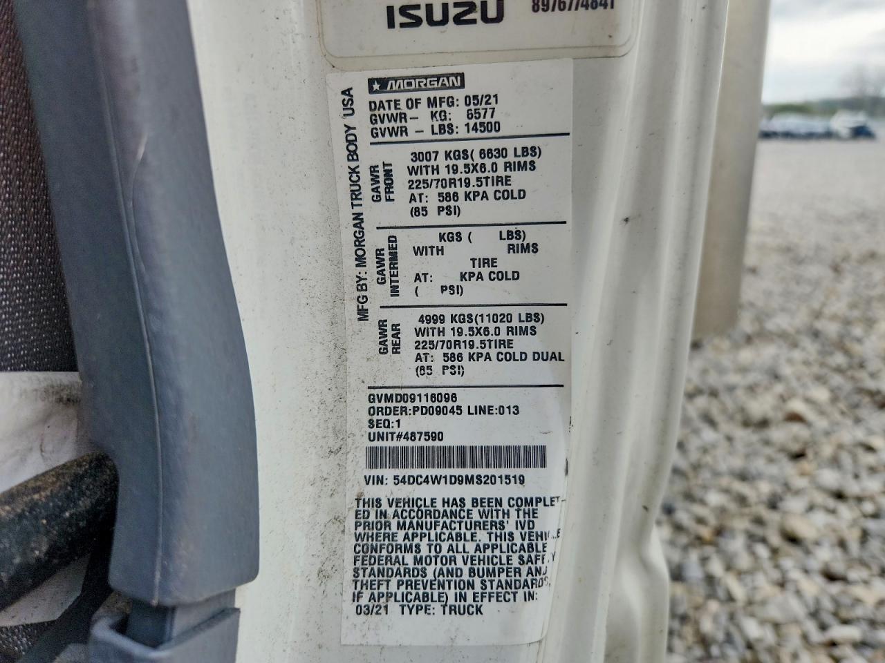 2021 Isuzu NPR HD BOX Truck