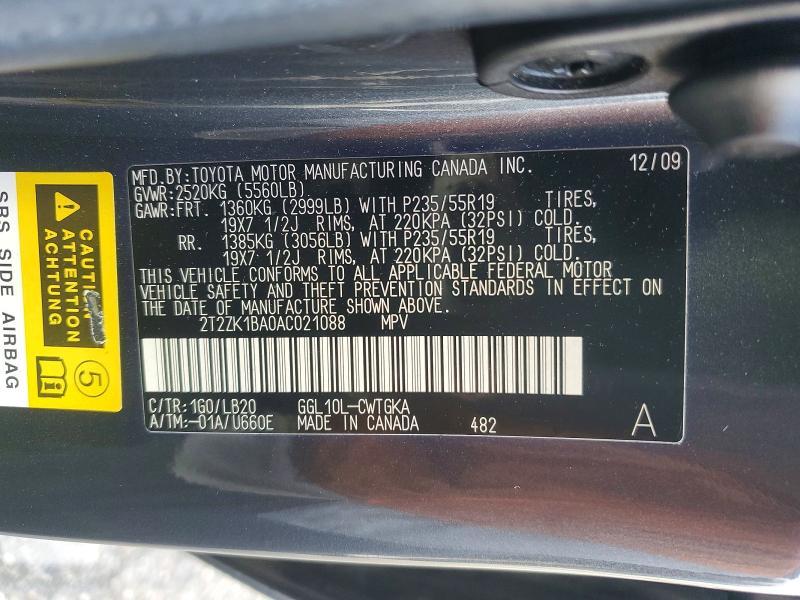 2010 Lexus Rx 350 Base