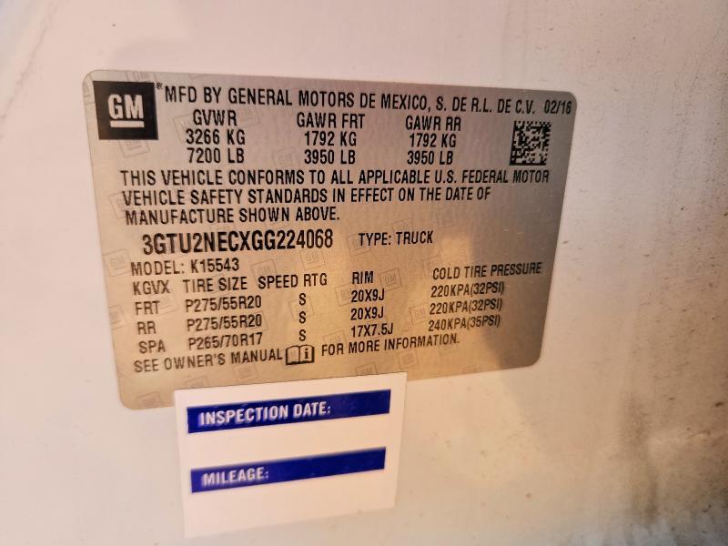 2016 GMC Sierra K1500 SLT