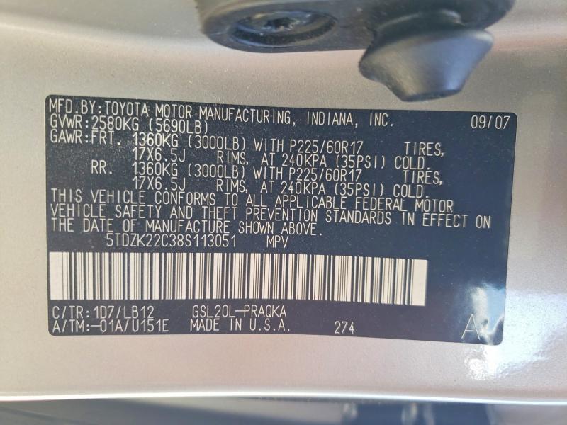 2008 Toyota Sienna xle