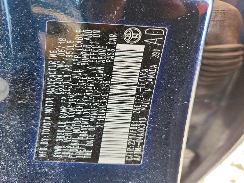 2019 Toyota Corolla le