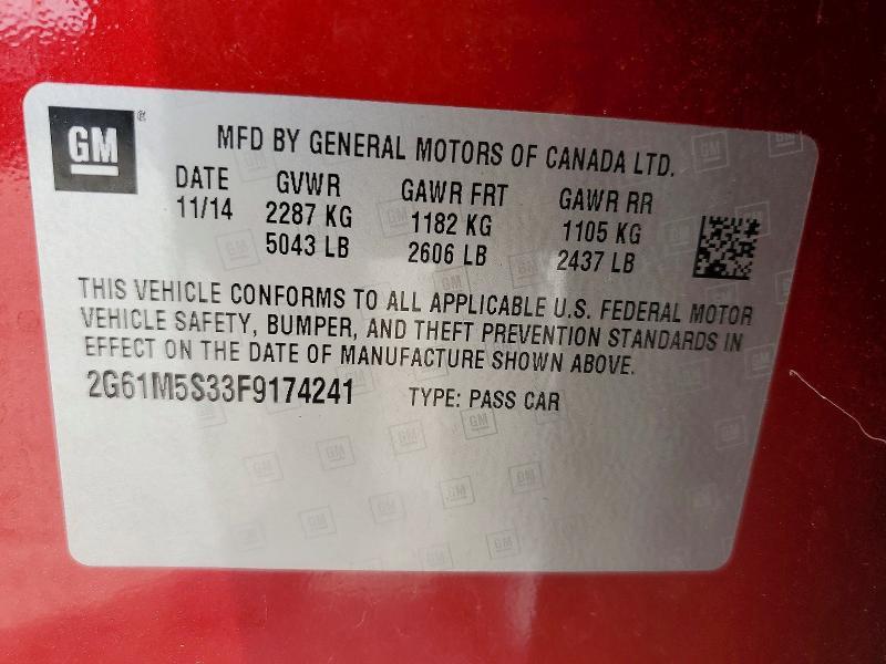 2015 Cadillac Xts Luxury Collection