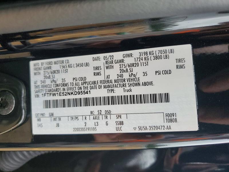 2022 Ford F150 Supercrew