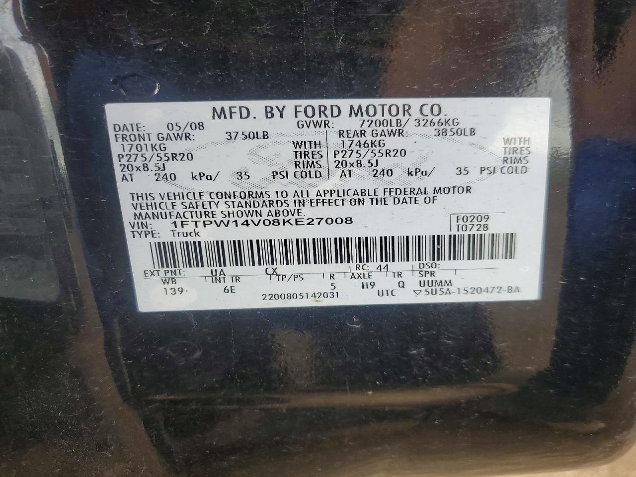 2008 Ford F150 Supercrew