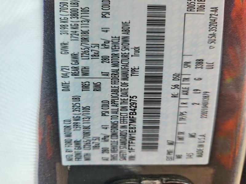 2021 Ford F150 Supercrew