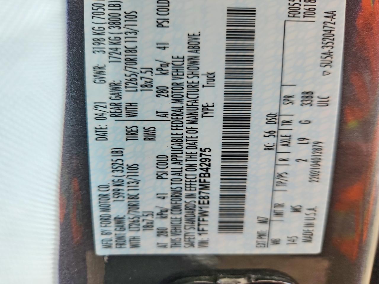 2021 Ford F150 Supercrew