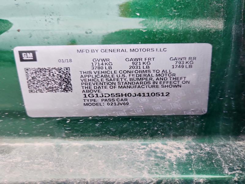 2018 Chevrolet Sonic lt