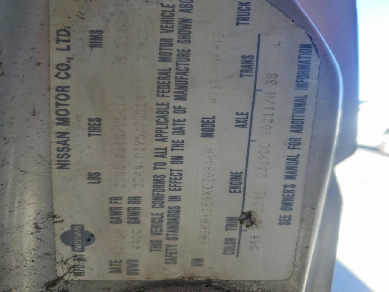 1989 Nissan D21 Short BED