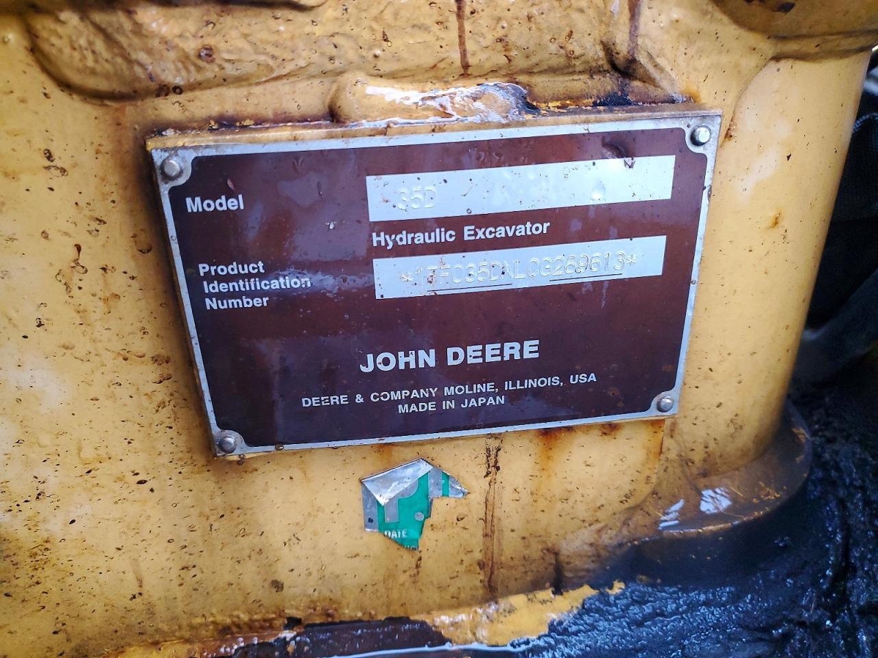 2012 John Deere 35D Mini Excavator