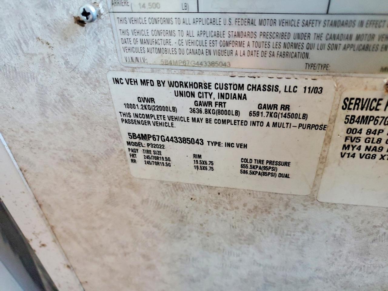 2004 Workhorse Custom Chassis 2004 Sottsdale RV