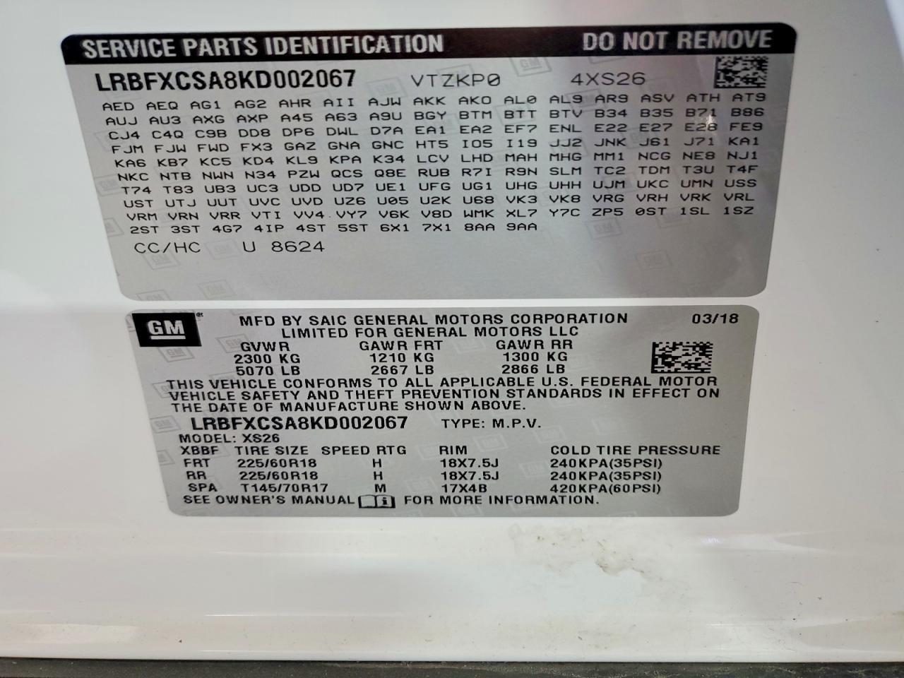 2019 Buick Century 4D CS