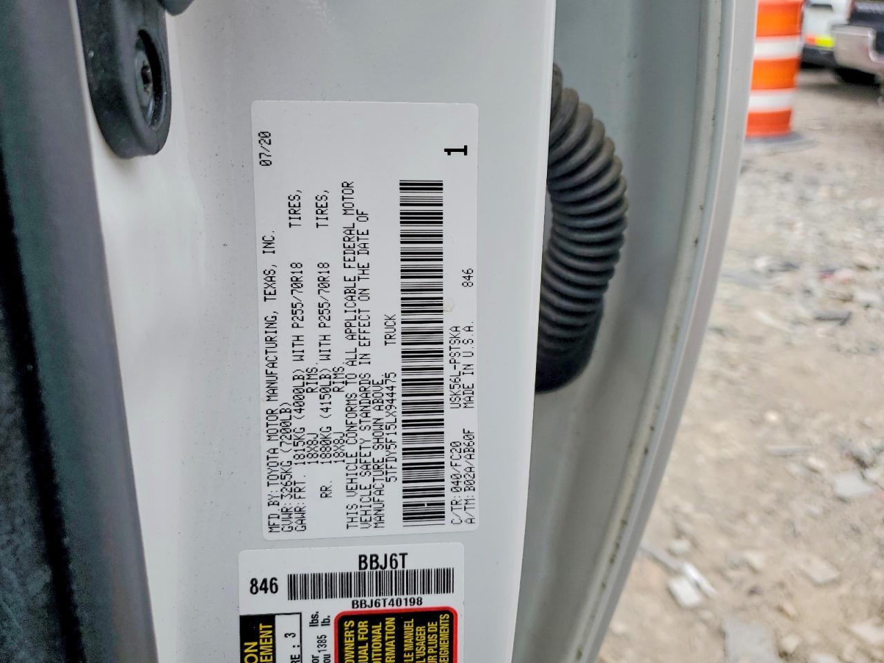 2020 Toyota Tundra SR5