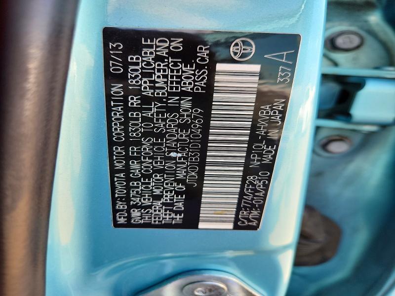 2013 Toyota Prius c two