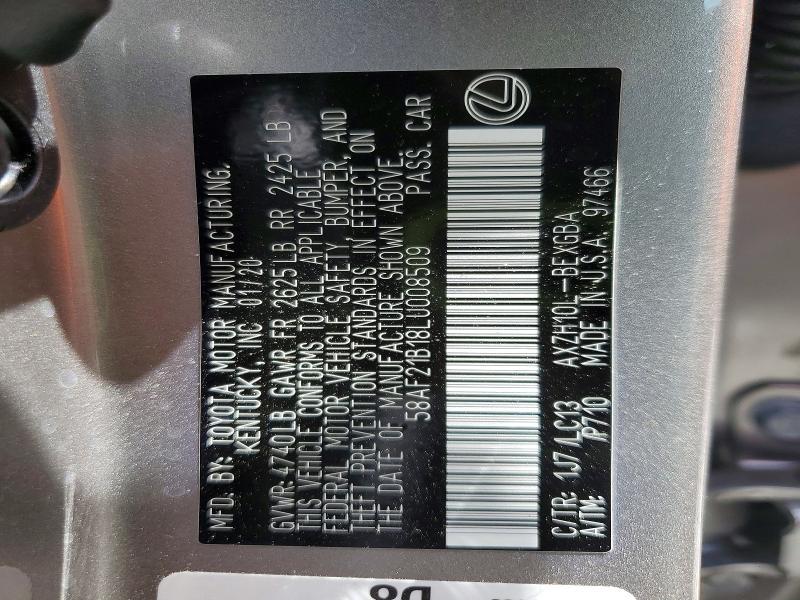 2020 Lexus Es 300h Ultra Luxury