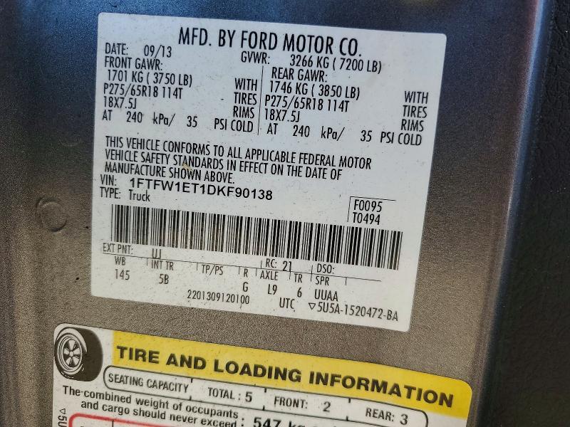 2013 Ford F150 Supercrew