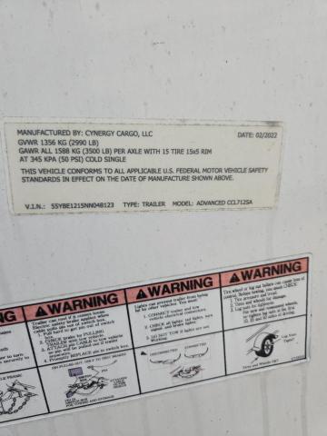 2022 Cynergy Cargo Advanced CCL712SA Enclosed Cargo Trailer