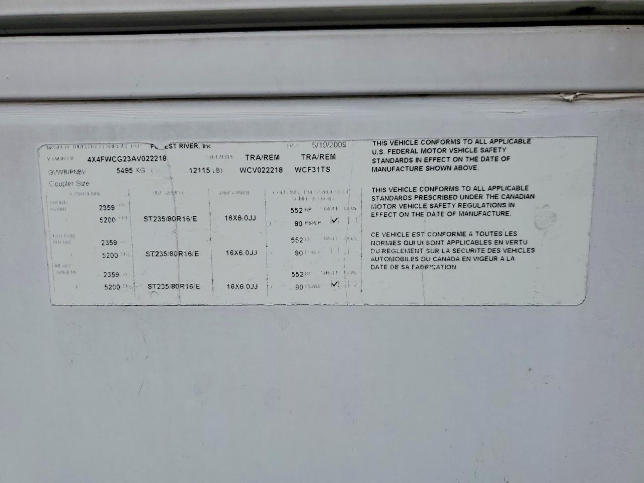 2010 Foresriver 2010 Forest River Wildcat Camper