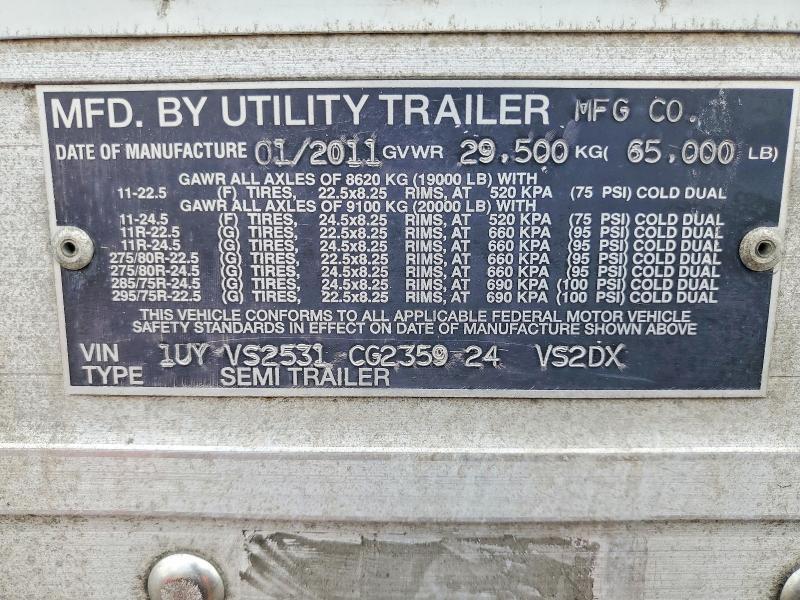 2012 Utility Vs2dx dry van Trailer