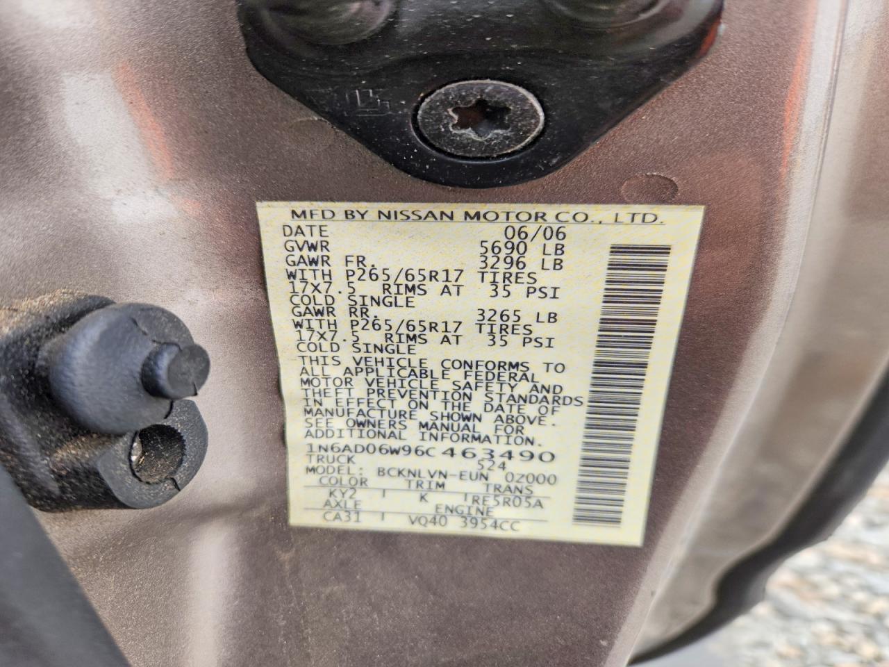 2006 Nissan Frontier SE