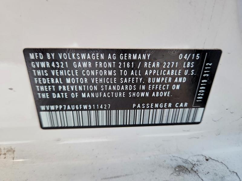 2015 Volkswagen E-golf sel Premium
