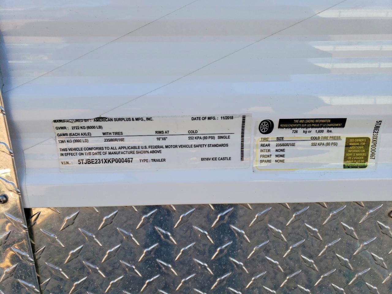 2019 Other 2019 American Surplus Camper