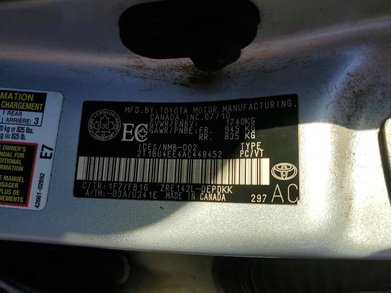 2010 Toyota Corolla ce 4DR