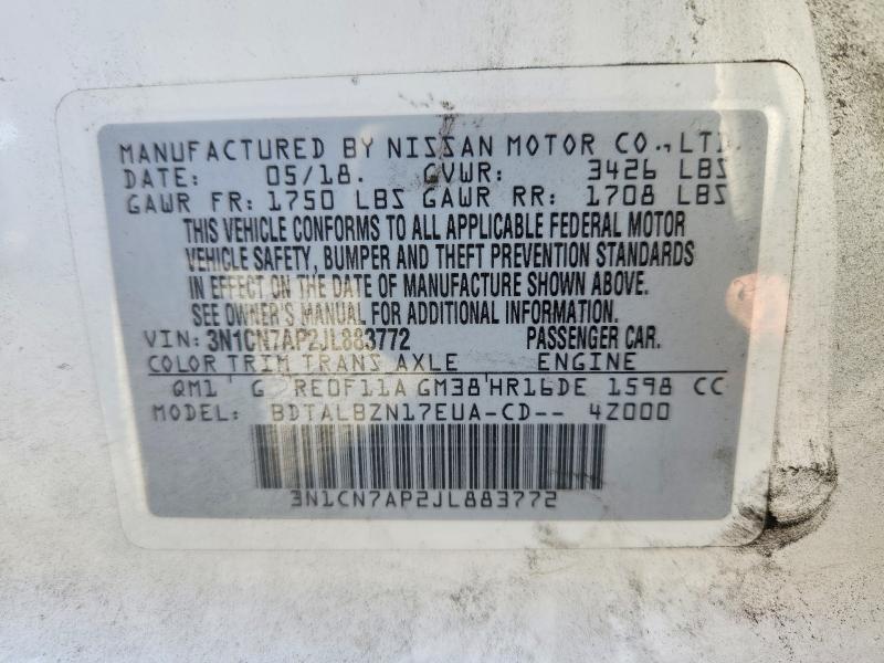 2018 Nissan Versa sv