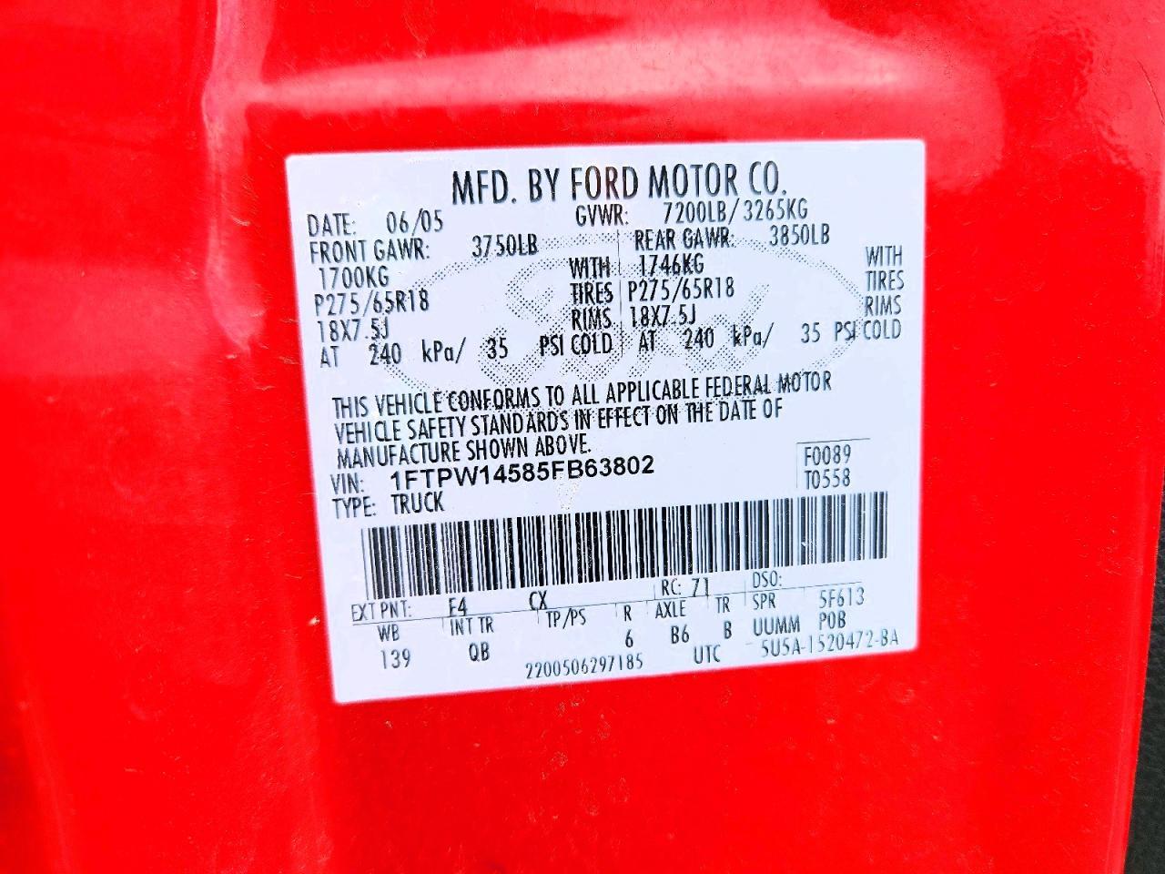 2005 Ford F150 Supercrew