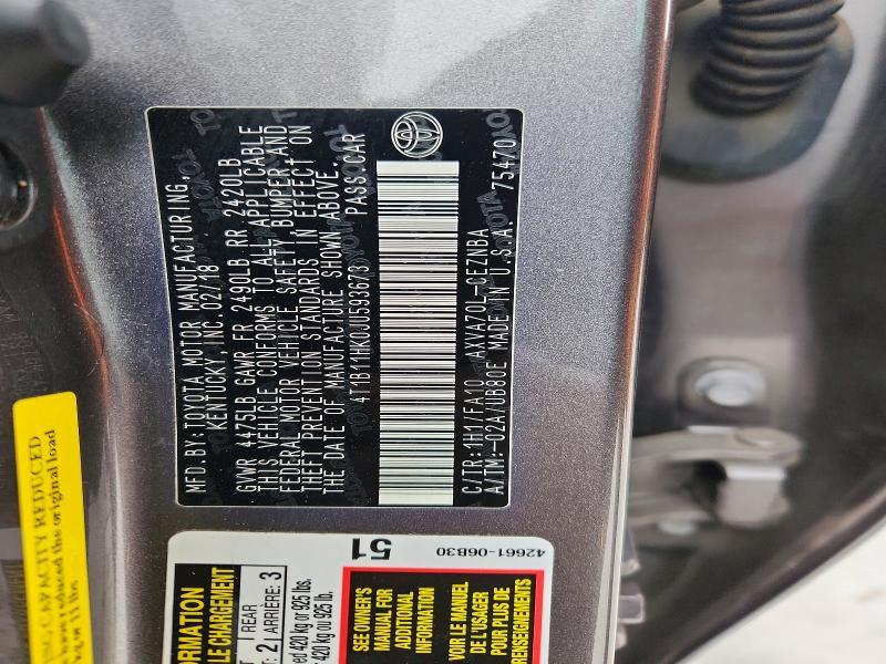 2018 Toyota Camry le