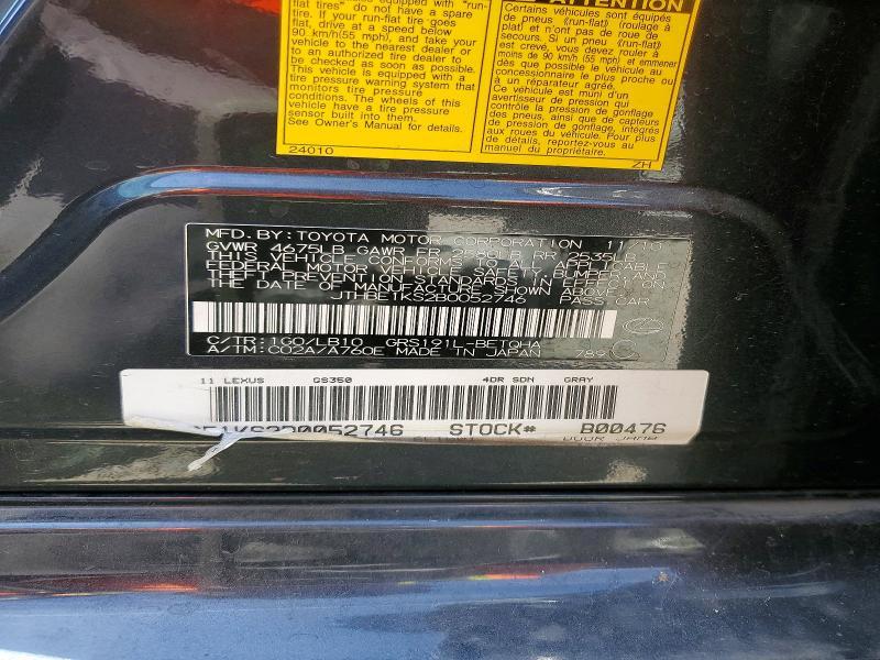 2011 Lexus Gs 350 Base