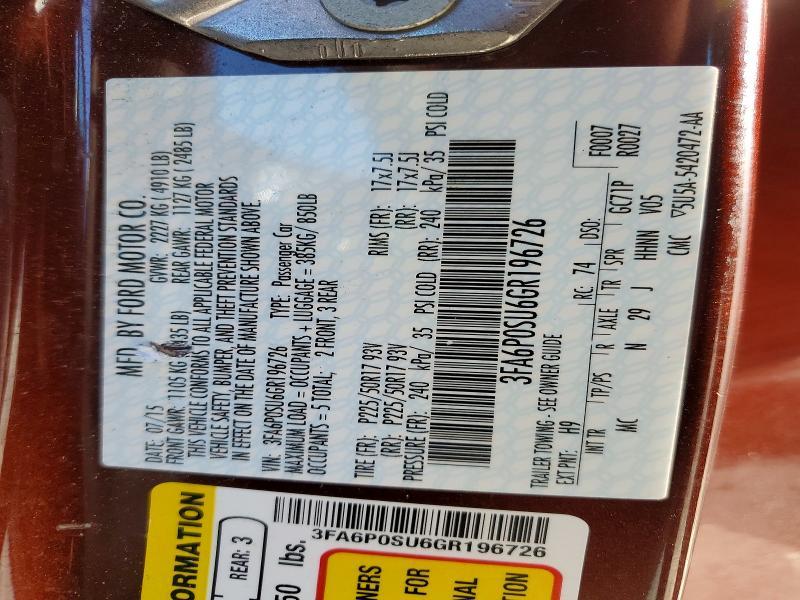 2016 Ford Fusion Titanium Phev