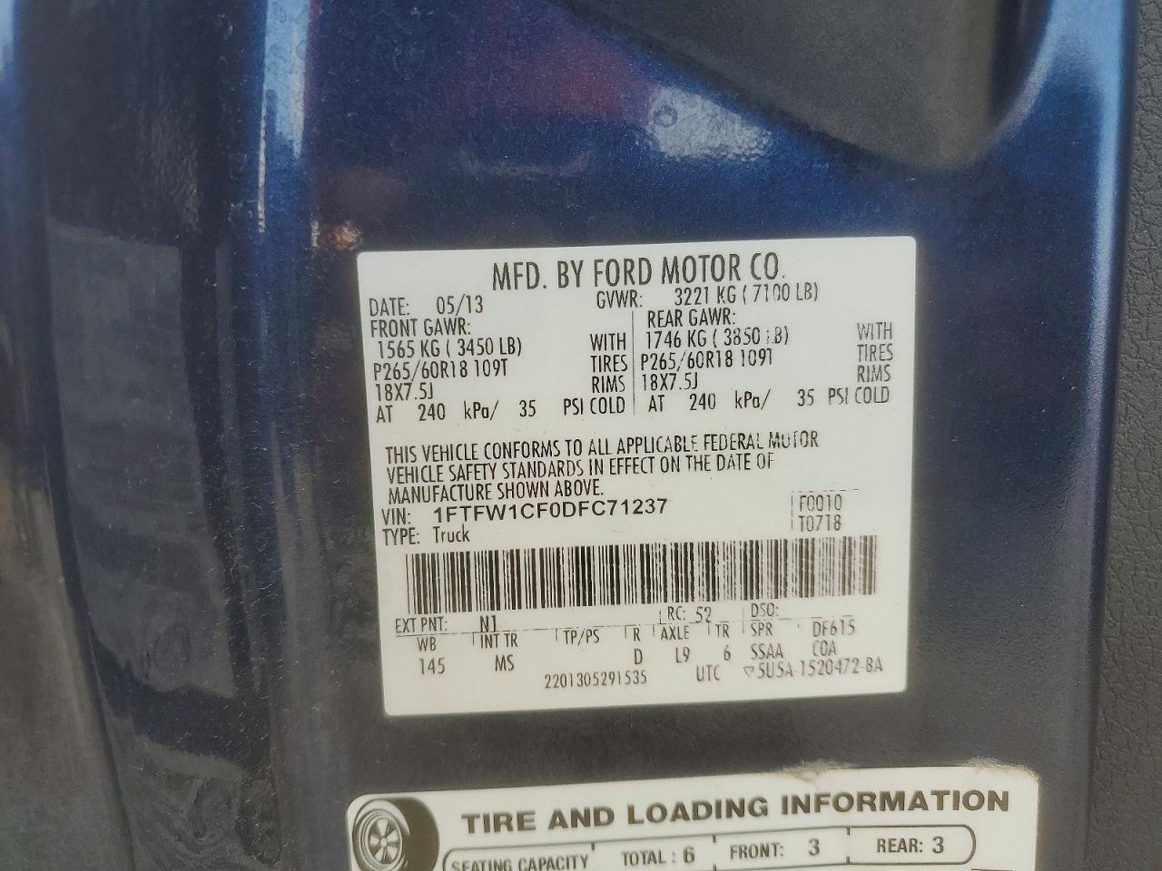 2013 Ford F150 Supercrew