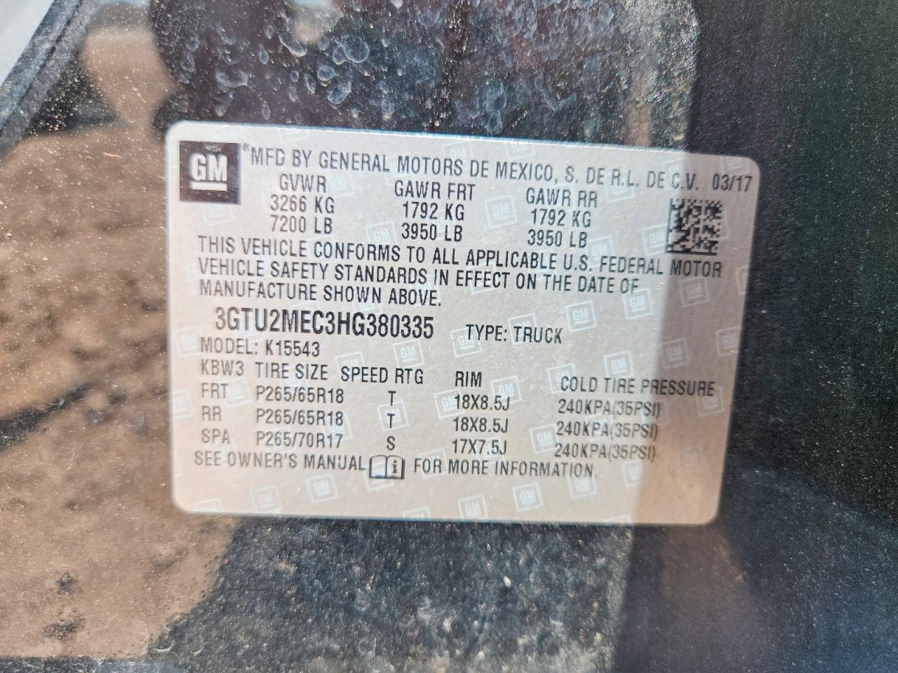 2017 GMC Sierra K1500 SLE
