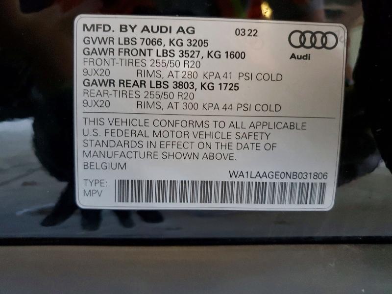 2022 Audi E-tron Premium Plus