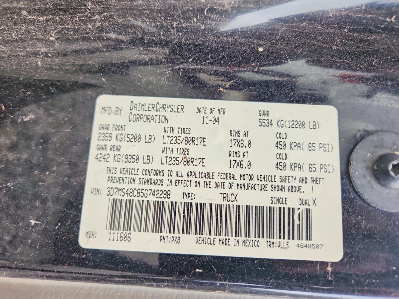 2005 Dodge RAM 3500 ST