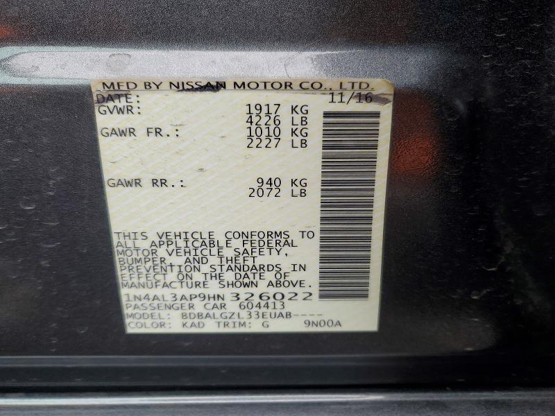 2017 Nissan Altima 2.5 s