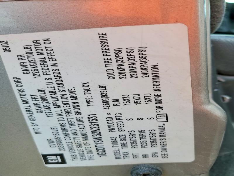 2002 Chevrolet S Truck S10