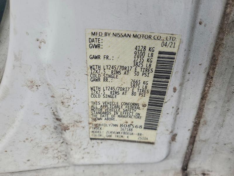 2021 Nissan NV 2500 Utility / Service Van