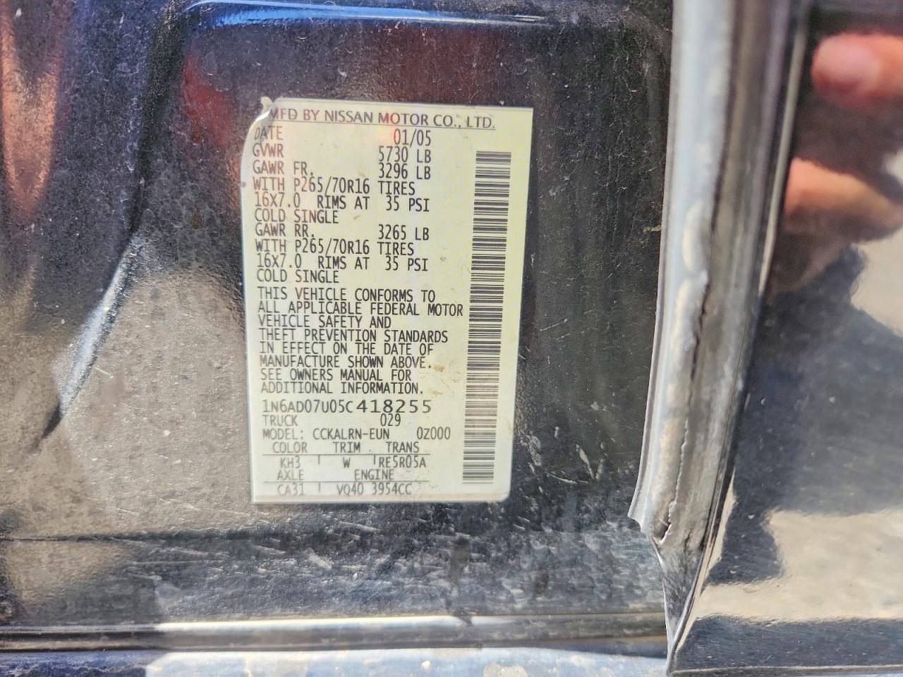 2005 Nissan Frontier SE