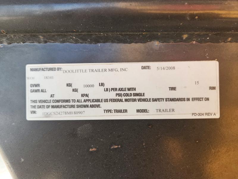 2008 Doolittle FD-304 Enclosed Cargo Trailer