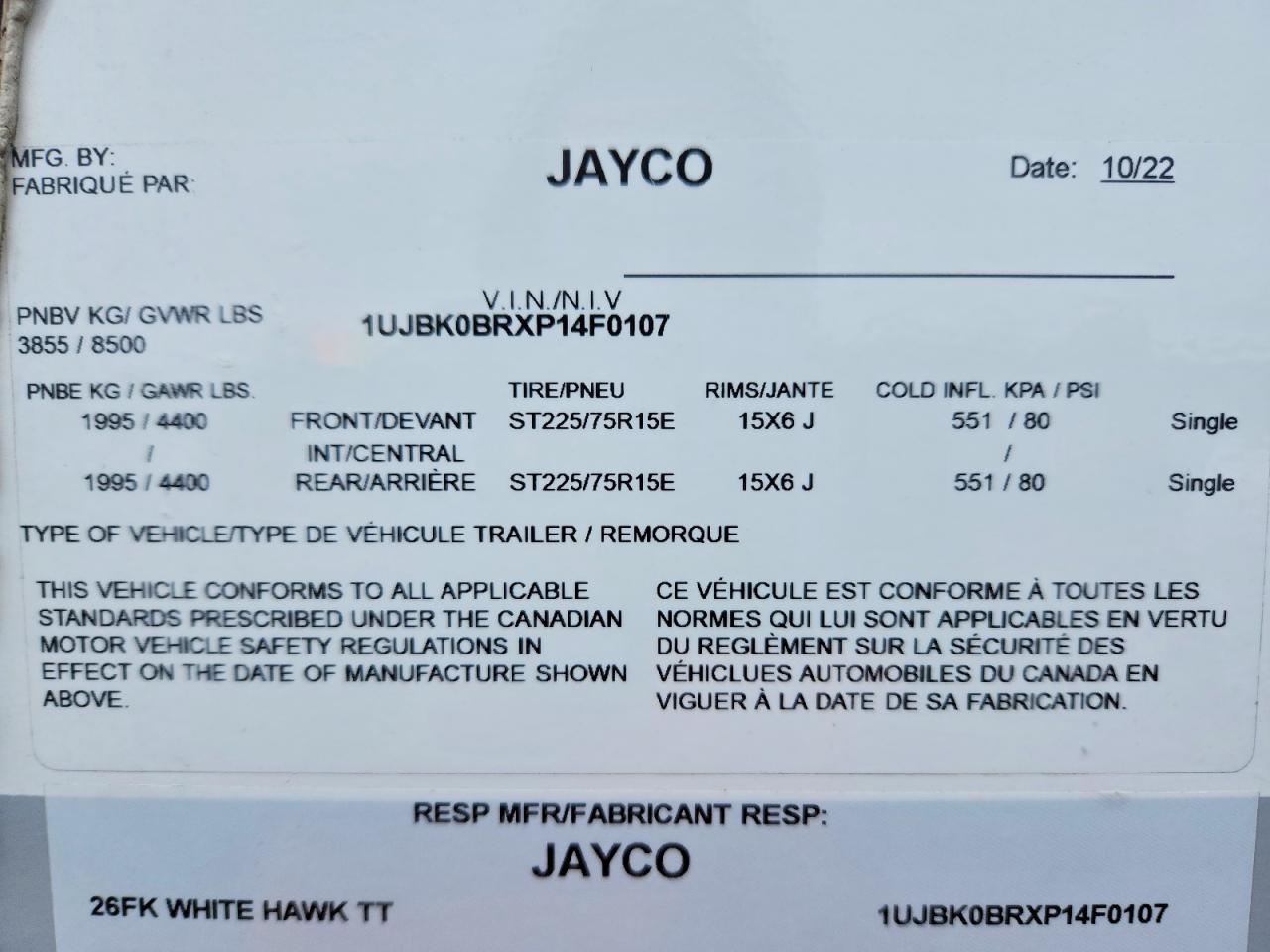 2023 Jayco White Hawk