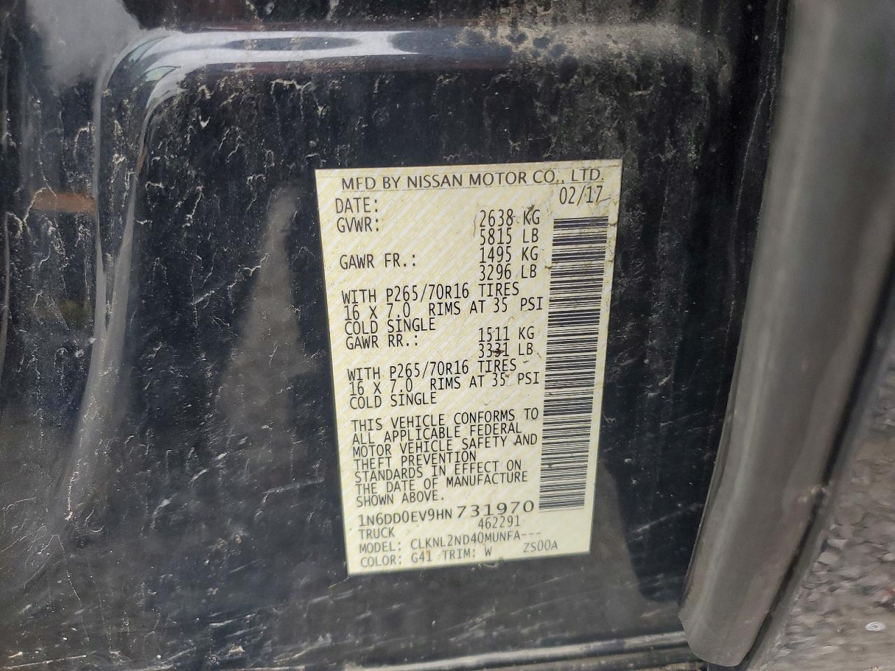 2017 Nissan Frontier SV