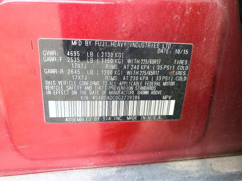 2016 Subaru Outback 2.5i Premium